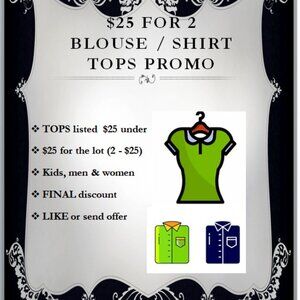 $25 for 2 | All Tops Sale Promo | TOP items $25 under 👕🎽👚👔
